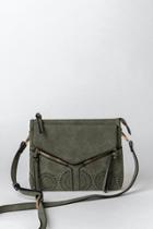 Francesca's Natalie Double Zip Crossbody - Olive
