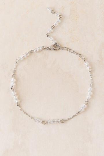 Francesca's Curated Collection Crystal Bracelet In Silver - Silver