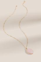 Francesca's Sadie Semi-precious Stone Necklace - Pale Pink