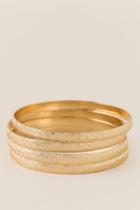 Francesca's Solange Shimmer Bangle Bracelet Set - Gold