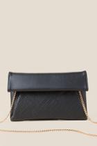 Francesca's Lily Fold Over Clutch - Black
