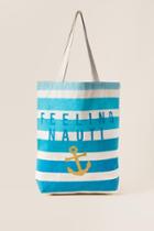 Francesca's Feeling Nauti Beach Tote - Blue