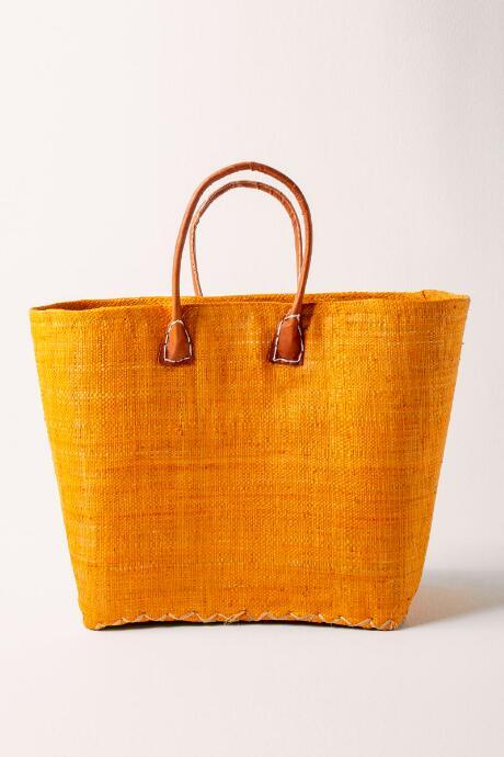 Francesca's Sally Simple Woven Tote - Mustard