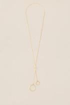 Francesca's Verena Double Circle Adjustable Necklace In Gold - Gold