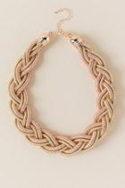 Francesca Inchess Adali Braided Statement Necklace - Rose/gold