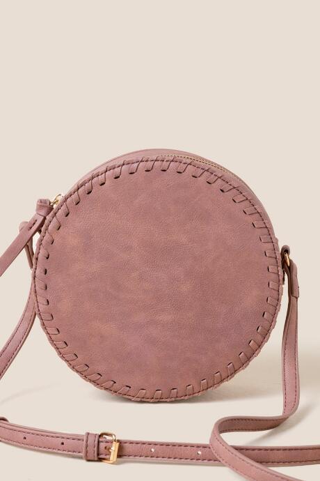 Francesca's Lou Whipstitch Canteen Crossbody - Rose