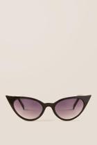 Francescas Cruella Pointy Cat-eye Sunglasses - Black