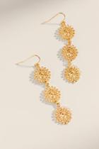Francesca's Fae Flower Filigree Linear Earrings - Gold