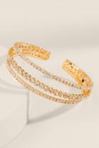 Francesca's Adrienne Crystal Bangle - Gold