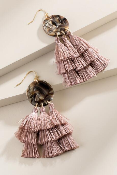 Francesca's Adeline Statement Earrings - Taupe