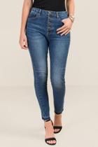 Francesca's Harper Heritage High Rise Button Front Jeans - Medium Wash
