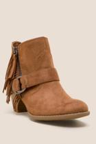 Indigo Rd Juliet Fringe Western Lo Shaft Boot - Cognac