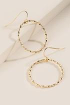Francesca's Twisted Circle Earrings - Gold