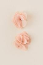 Francesca's Rachel Chiffon Flower Stud Earring - Pale Pink