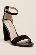 Francescas Yvonne Ankle Strap Block Heel - Black