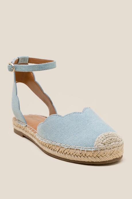 Francesca Inchess Indigo Rd Irodilan Scalloped Espadrille - Chambray