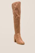 Fergalicious Dina Distressed Over The Knee Boot - Tan