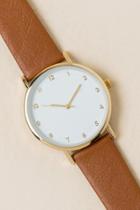 Francesca's Hudson Classic Minimalist Watch - Cognac