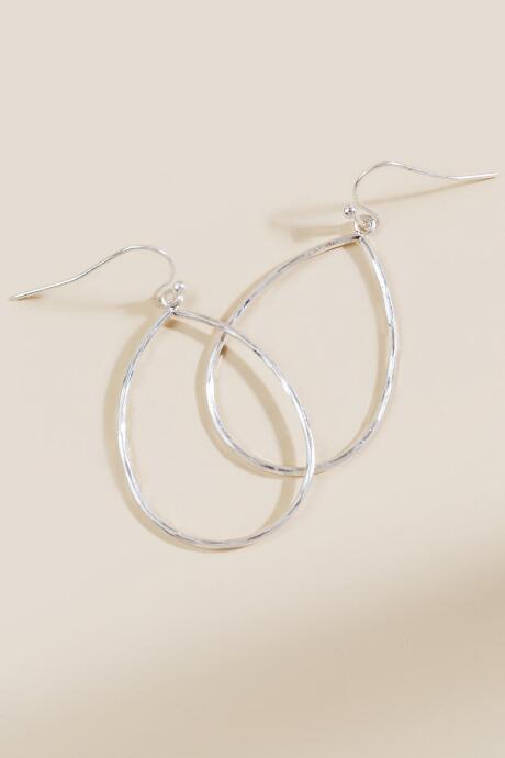 Francesca's Marjorie Thin Hoop Earrings - Silver
