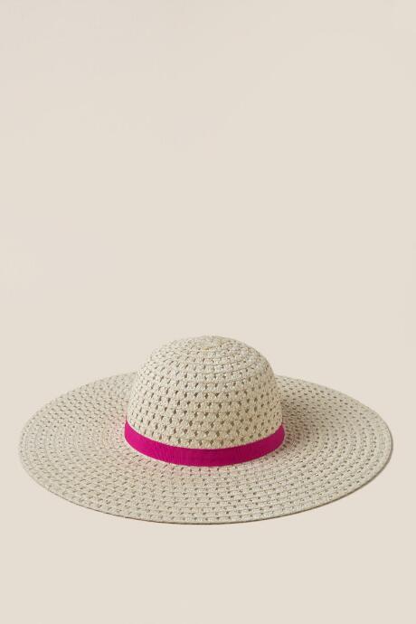 Francescas Alexa Perforated Straw Hat - Natural