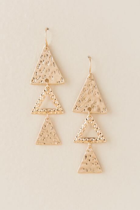 Francesca's Maggie Triangle Drop Earring - Gold