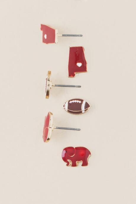 Francesca's University Of Alabama Stud Earring Set - Multi
