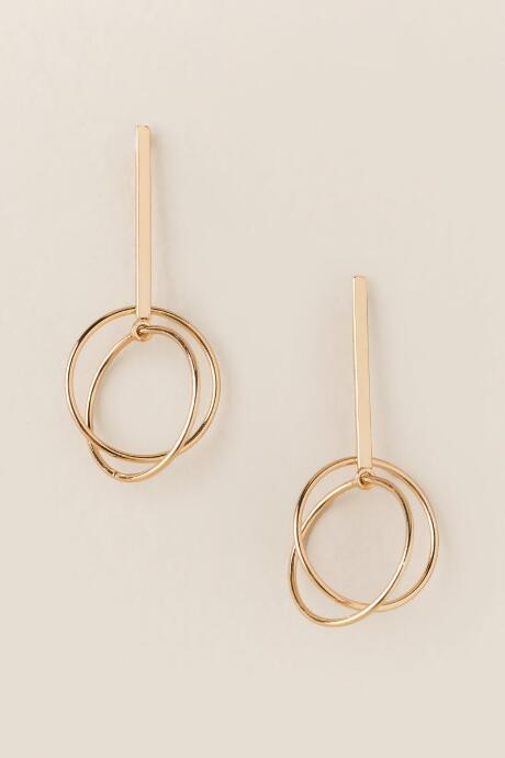 Francesca's Leya Circle Drop Earring - Gold