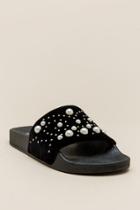 Report Gervais Pearl And Stud Slide - Black