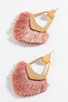 Francesca's Kate Tassel Fan Earrings In Mauve - Mauve