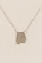 Francesca's Alabama State Necklace In Silver - Silver