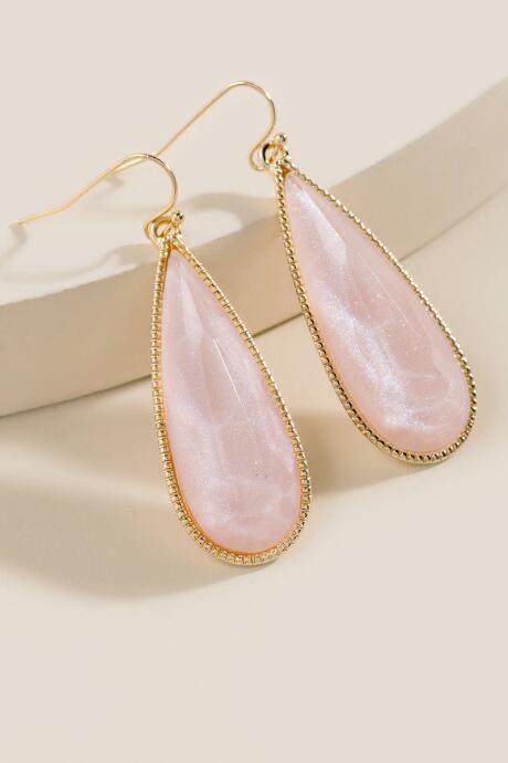 Francesca's Crystal Stone Drop Earrings - Ivory