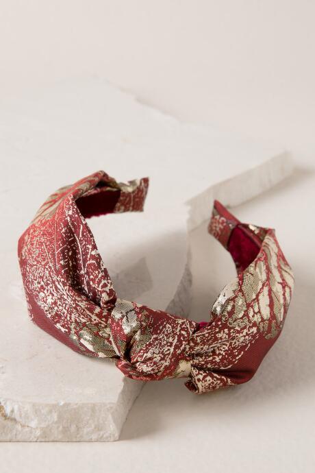 Francesca's Tatum Lurex Brocade Headband In Cinnamon - Cinnamon