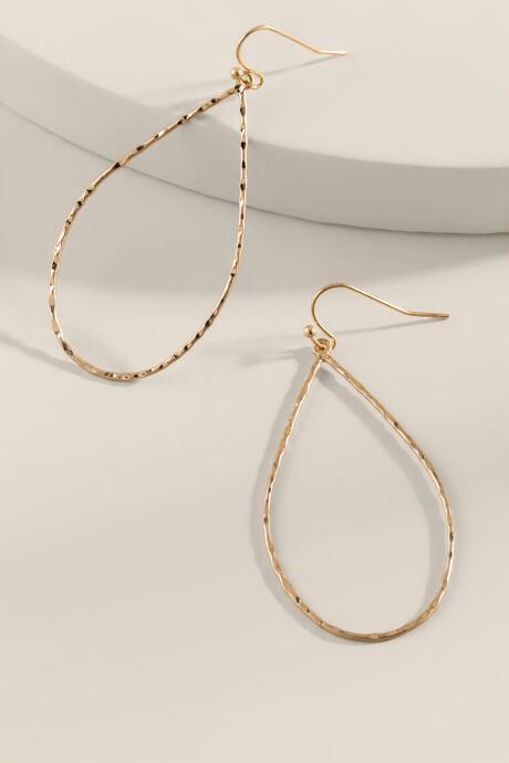 Francesca's Sherlyn Open Teardrop Earrings - Gold