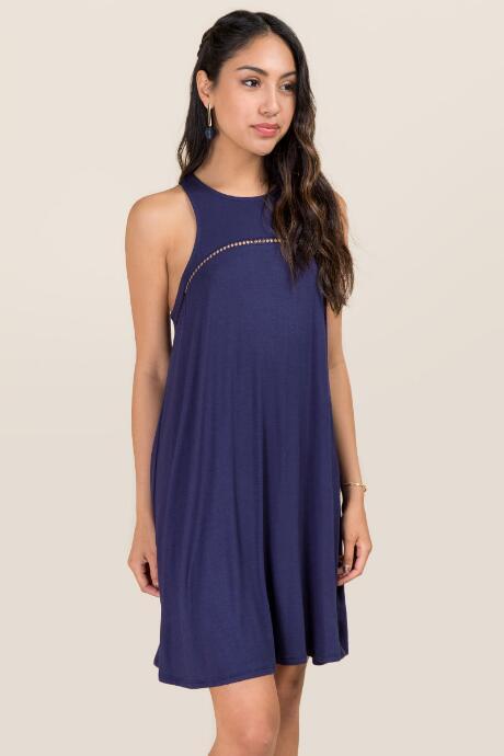 Alya Embry Knit Shift Dress - Navy