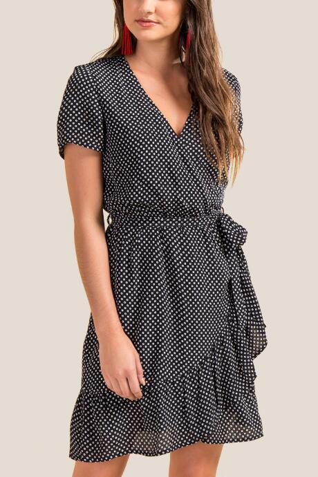 Francesca Inchess Bella Wrap Dress - Black