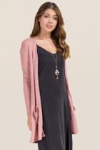 Blue Rain Juliana Knit Duster - Rose