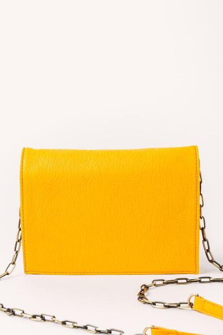 Francesca's Jayla Chainlink Crossbody - Yellow