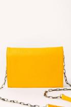 Francesca's Jayla Chainlink Crossbody - Yellow