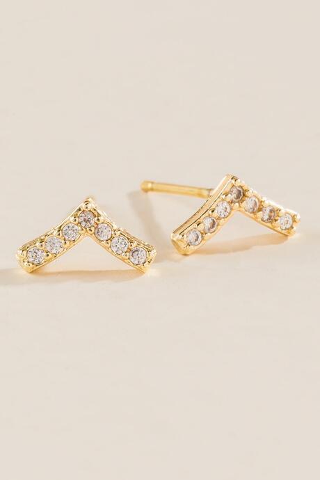 Francesca's Rylee Crystal Studs - Crystal
