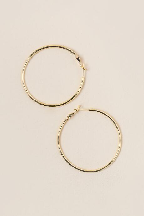 Francesca's Nori Large Hoop Earring - Gold