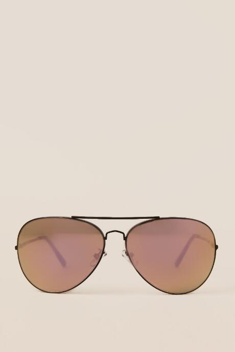 Francesca's La Jolla Aviator Sunglasses - Black