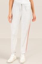 Francesca's Leah Striped Cozy Jogger Pants - Gray