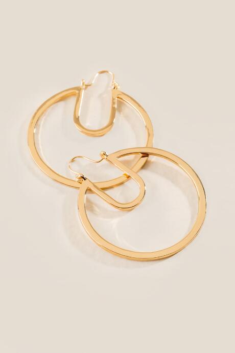 Francesca's Kacee Hoop Earrings - Gold