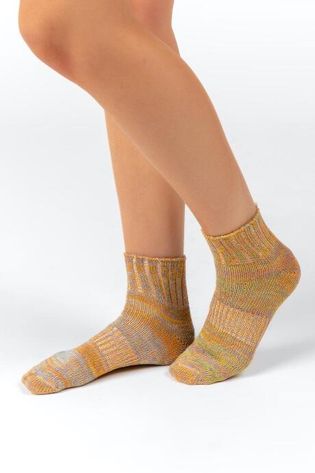 Francesca's Andrea Coral Short Crew Socks - Coral