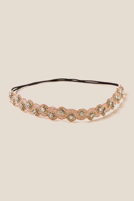 Francesca's Suzana Embellished Headwrap - Blush