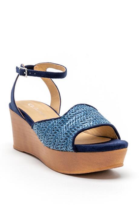 Cl By Laundry Charlise Wedge Sandal - Navy