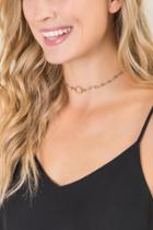 Francesca Inchess Monica Rosary Choker In Olive - Olive