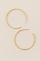 Francesca's Emilee Twisted Rope Hoops - Gold