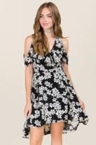 Blue Rain Vanita Floral A-line Dress - Black/white