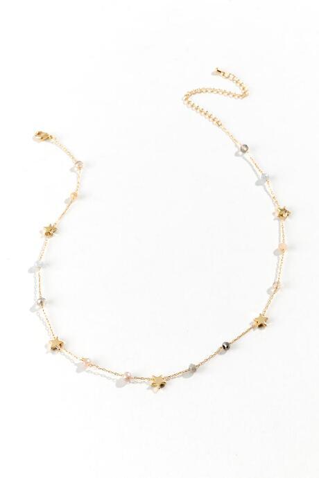 Francesca's Blake Star Necklace - Taupe